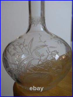 Baccarat Ancienne Carafe A Liqueur Cristal Modele Mimosa