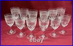 Baccarat Athenienne 12 Wine Glasses Verre A Vin Cristal Gravé Grecque Grec Grece