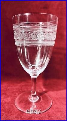 Baccarat Athenienne 12 Wine Glasses Verre A Vin Cristal Gravé Grecque Grec Grece