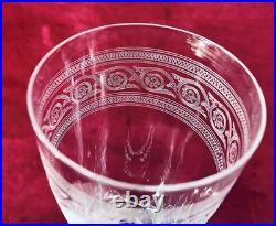 Baccarat Athenienne 12 Wine Glasses Verre A Vin Cristal Gravé Grecque Grec Grece