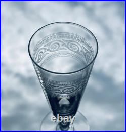 Baccarat Athenienne 4 Fluted Glasses Sektgläser Flutes A Champagne Cristal Gravé