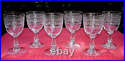 Baccarat Athenienne 6 Wine Glasses Verres A Vin Cristal Gravé Grecque Grec Grece Baccarat Athenienne 6 Wine Glasses Verres A Vin Cristal Gravé Grecque Grec Grece