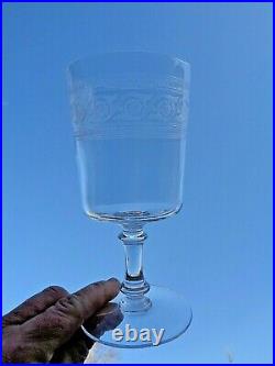 Baccarat Athenienne Wine Glasses Verre A Vin Cristal Gravé Grecque Grec Grece L