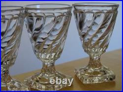Baccarat Bambou Cristal 4 Anciens Petits Verres Pour Cave Liqueur Nap III 19 Eme