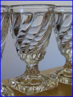 Baccarat Bambou Cristal 4 Anciens Petits Verres Pour Cave Liqueur Nap III 19 Eme