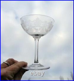 Baccarat Beauharnais 4 Coupe A Champagne Cristal Grave Napoleon Empire 19eme A