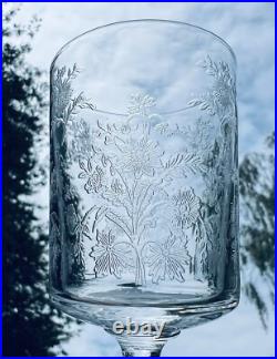 Baccarat Blunch Of Flowers 6 Wine Glasses Verre A Vin Cristal Gravé Art Nouveau