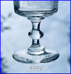 Baccarat Blunch Of Flowers 6 Wine Glasses Verre A Vin Cristal Gravé Art Nouveau