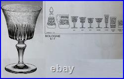 Baccarat Bologne Birds Wine Glass Verre A Vin Cristal Gravé Oiseaux Parme B