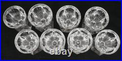 Baccarat Bourbon, 8 verres à vin, cristal, signés, 9,2 cm, excellent état