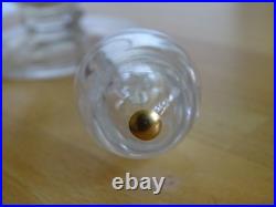 Baccarat Carafe A Liqueur Cristal Gravure Florale Emailler + Dorure