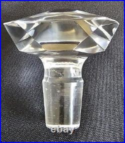 Baccarat, Carafe Art Déco Cristal Taillé, Modèle Cognac Martell Cordon argent