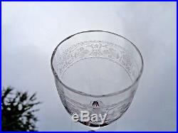 Baccarat Chablis 6 Wine Glasses Verres A Vin Cristal Gravé 5588 Fleur De Lys B