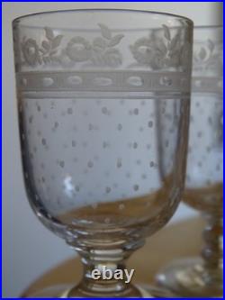 Baccarat Clichy 4 Anciens Petits Verres Pour Cave Liqueur Cristal Nap III 19 Eme