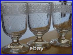 Baccarat Clichy 4 Anciens Petits Verres Pour Cave Liqueur Cristal Nap III 19 Eme
