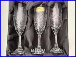 Baccarat Coffret De 6 Flûtes A Champage En Cristal Modele Klein Bertrichamps