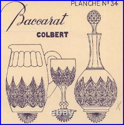 Baccarat Colbert 6 Tall Sherbet Glasses Crystal Coupe A Champagne Cristal Taillé