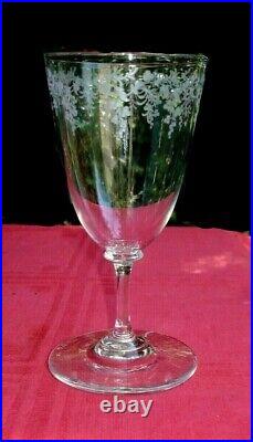 Baccarat Comtesse De Paris 6 Wine Glasses Verre A Vin Eau Cristal Gravé Fleurs B Baccarat Comtesse De Paris 6 Wine Glasses Verre A Vin Eau Cristal Gravé Fleurs B