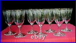 Baccarat Comtesse De Paris Wine Glasses Verres A Vin Cristal Gravé Fleurs 19eme