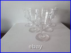 Baccarat Cristal 6 verres à Vin Modèle Filet époque 19 ème superbe