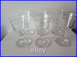 Baccarat Cristal 6 verres à Vin Modèle Filet époque 19 ème superbe