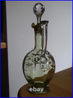 Baccarat Cristal Ancienne Carafe A Liqueur Nap III Decor Reghausser Or 19 Eme
