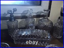 Baccarat Cristal France Bambou XIXème Nécessaire De Toilettes À Compléter 8 Pcs