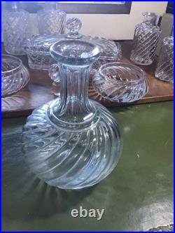 Baccarat Cristal France Bambou XIXème Nécessaire De Toilettes À Compléter 8 Pcs