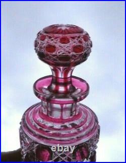 Baccarat Diamants 801 Perfume Bottle Flacon De Parfum Couleur Coloré Rose Rouge