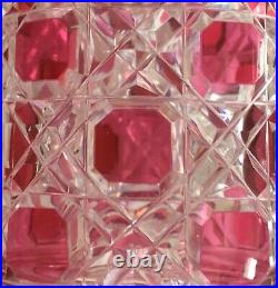 Baccarat Diamants 801 Perfume Bottle Flacon De Parfum Couleur Coloré Rose Rouge