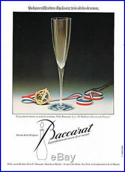 Baccarat Dom Perignon 6 Tall Fluted Glasses 6 Flutes A Champagne Cristal Uni