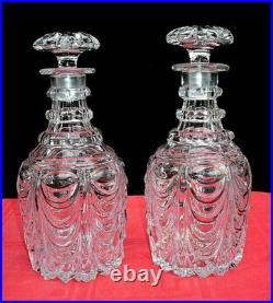 Baccarat Draperies Le Creusot Wine Decanter Carafe A Vin Cristal Taille 19eme Ab