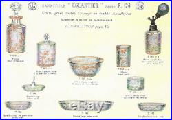 Baccarat Eglantier Goblet Flat Tumbler Cameo Glass Gobelet Cristal Grave Acide