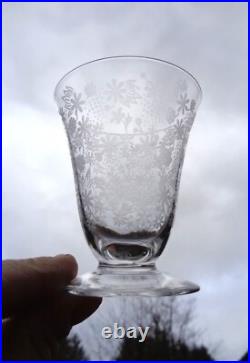 Baccarat Elisabeth 6 Wine Crystal Glasses Verres A Vin Cristal Gravé Art Deco A