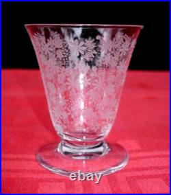 Baccarat Elisabeth 6 Wine Crystal Glasses Verres A Vin Cristal Gravé Art Deco A