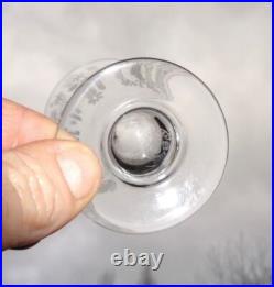 Baccarat Elisabeth 6 Wine Crystal Glasses Verres A Vin Cristal Gravé Art Deco A