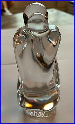 Baccarat Figurine en cristal- jeune femme nue assise-Création de Robert Rigot