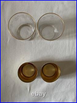 Baccarat Gobelet Cristal Gravé Or Monture Argent Massif Vermeil Modèle Sévigné