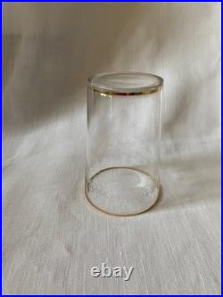 Baccarat Gobelet Cristal Gravé Or Monture Argent Massif Vermeil Modèle Sévigné