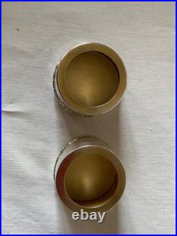 Baccarat Gobelet Cristal Gravé Or Monture Argent Massif Vermeil Modèle Sévigné