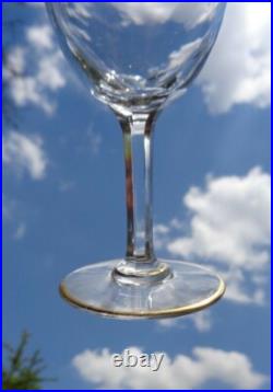 Baccarat Gold Gilt Wine Glasses Verres A Vin Cristal Gravé Monogramme Or Dore Df