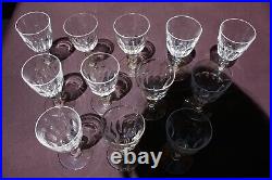 Baccarat Gondole Côtes plates 12 Verres à vin / Porto Cristal H 11,8cm