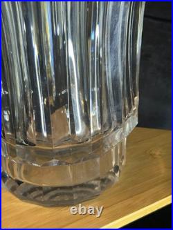 Baccarat Grand vase en cristal taillé Modèle à facettes 1970