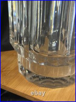 Baccarat Grand vase en cristal taillé Modèle à facettes 1970