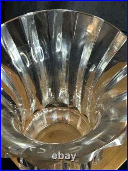 Baccarat Grand vase en cristal taillé Modèle à facettes 1970