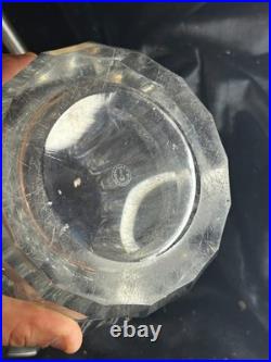 Baccarat Grand vase en cristal taillé Modèle à facettes 1970