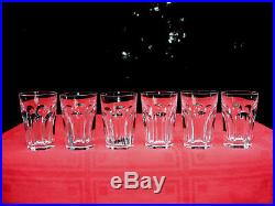 Baccarat Harcourt Flat Tumbler Crystal Glasses Gobelet Cristal Taillé Art Deco B
