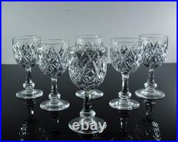 Baccarat Harfleur 6 Verres A Vin En Cristal Taille Main Souffle Bouch Signe 13cm
