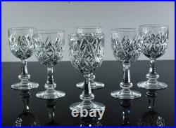 Baccarat Harfleur 6 Verres A Vin En Cristal Taille Main Souffle Bouch Signe 13cm