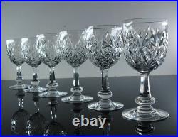 Baccarat Harfleur 6 Verres A Vin En Cristal Taille Main Souffle Bouch Signe 13cm